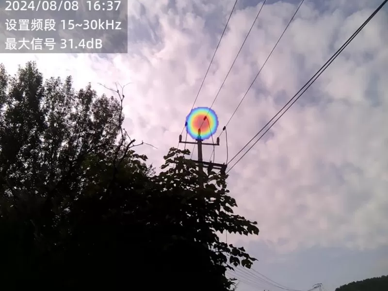 10kV Overhead Lines Acoustic Imager Partielle Entladung Diagnose