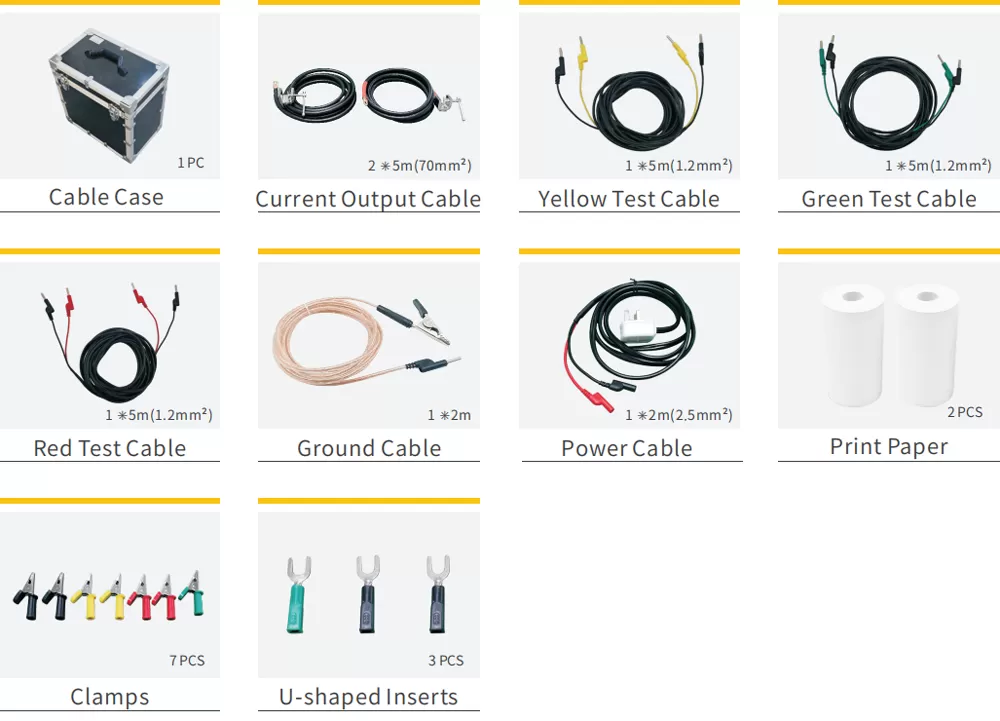 Accessories of HCG-1000 Pro Primary Current Injection Test System