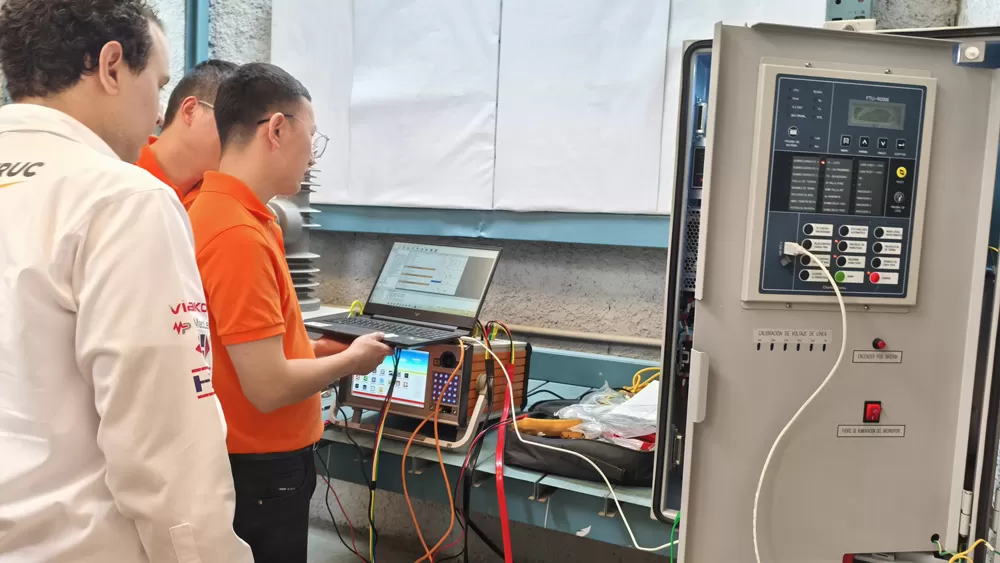 On-site Display of PRE 661 6 Current and 6 Voltage Relay Test System