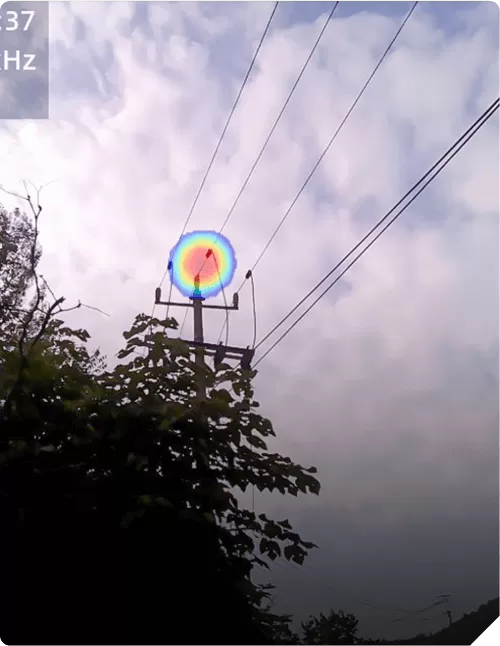 10kV Overhead Lines Acoustic Imager Partielle Entladung Diagnose