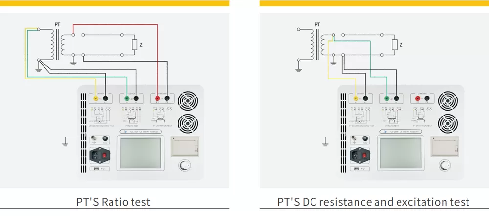 Wiring Diagrams of TCT-200F CT and PT Analyzer